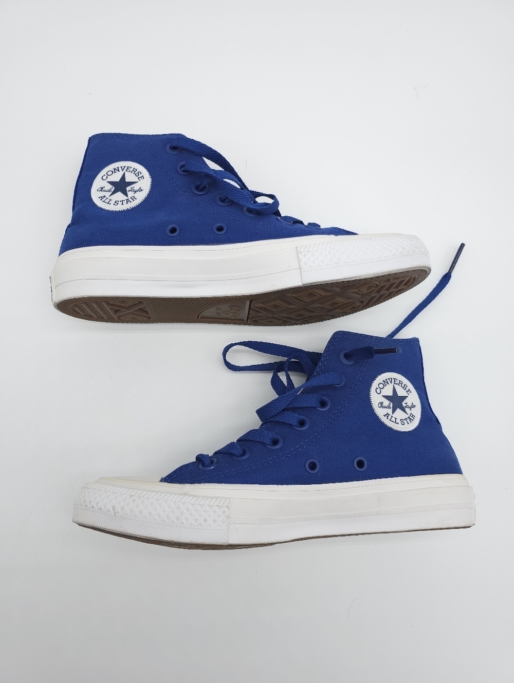 Converse Chuck Taylor II High Lunarlon Blue Canvas Sneakers Women’s 5.5